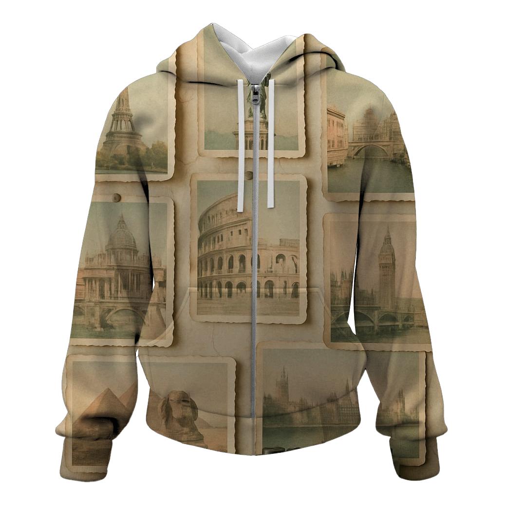 Old Camera Tourist Postcard Wall graphic hoodies