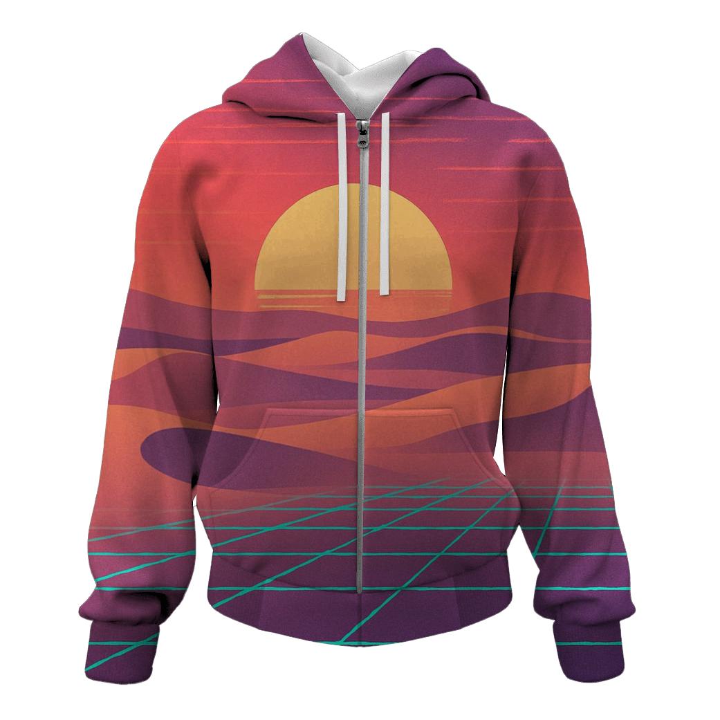 Synth Mirage Dunes premium hoodies