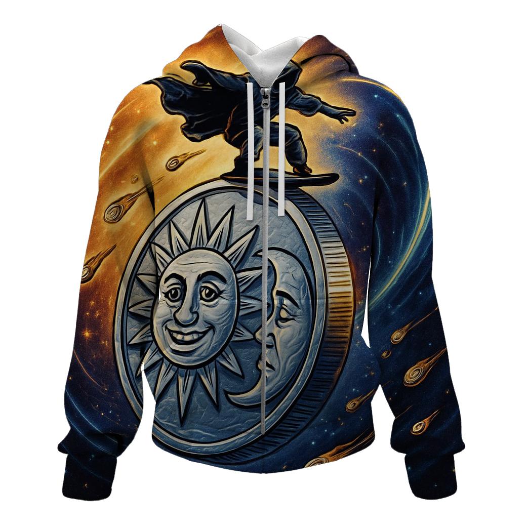 Coin Flip Cosmos graphic hoodies