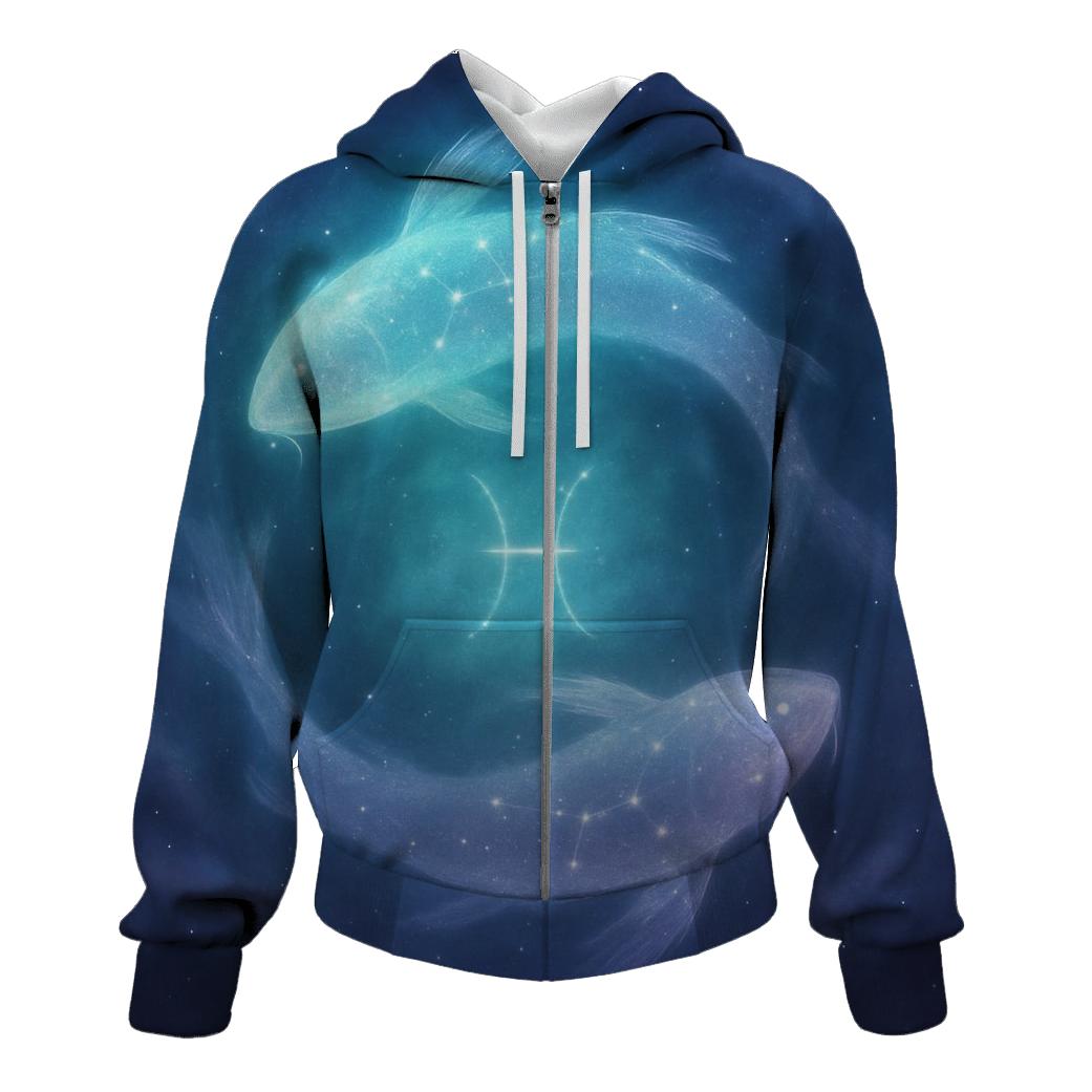Pisces Dream Current Cosmic Fishes hoodie trends