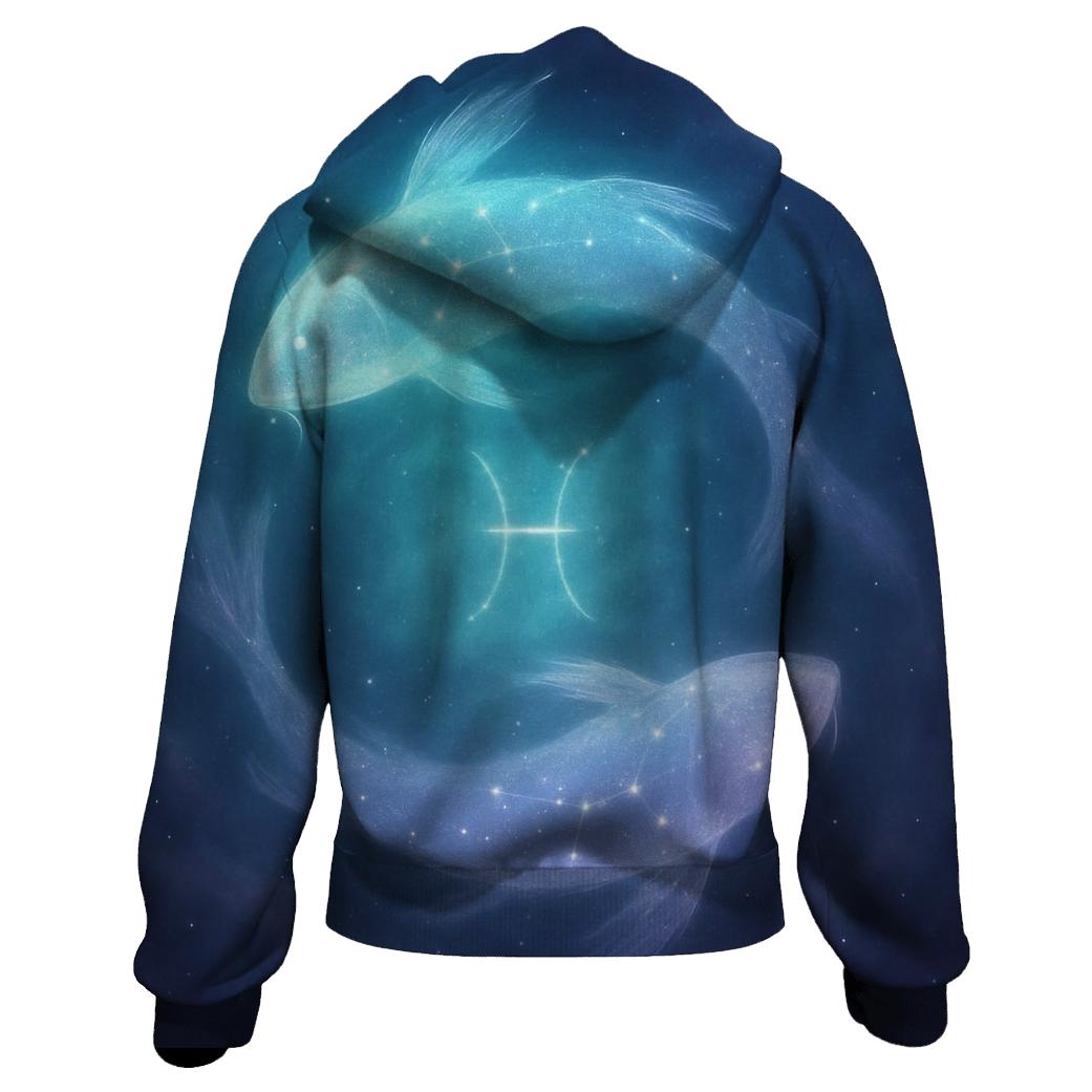 Pisces Dream Current Cosmic Fishes hoodie trends