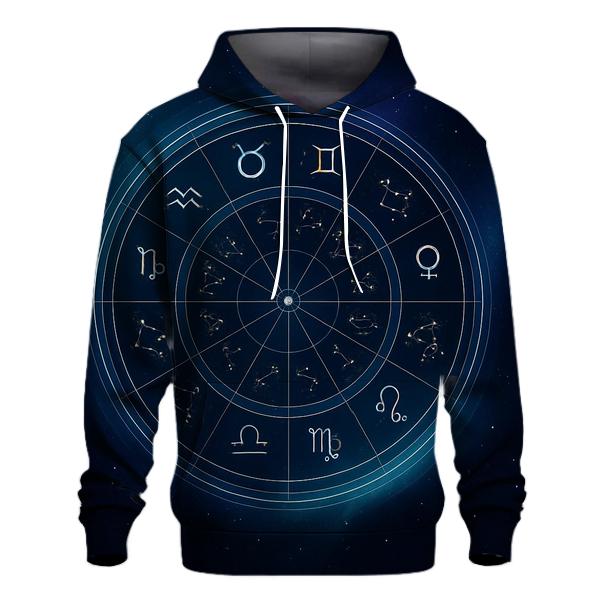 Holographic Zodiac Wheel Of Seasons graphic hoodies