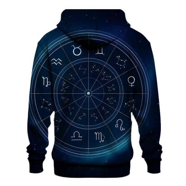 Holographic Zodiac Wheel Of Seasons graphic hoodies