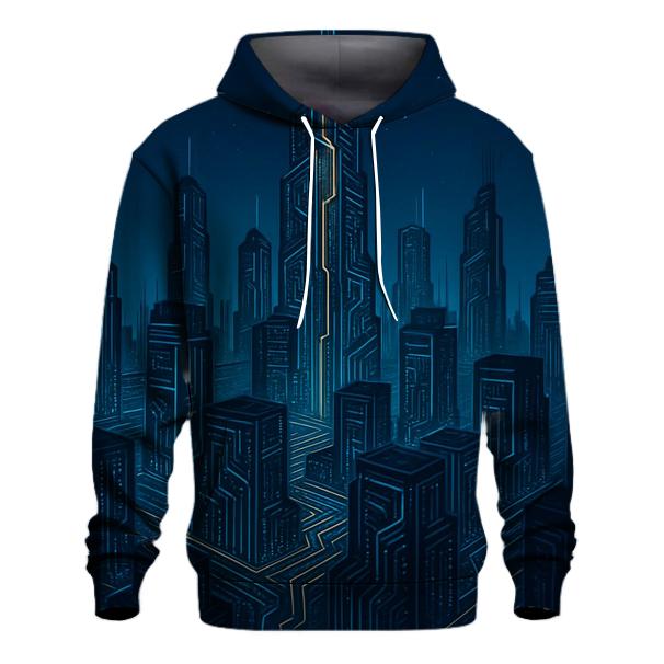 Celestial Circuit City graphic hoodies