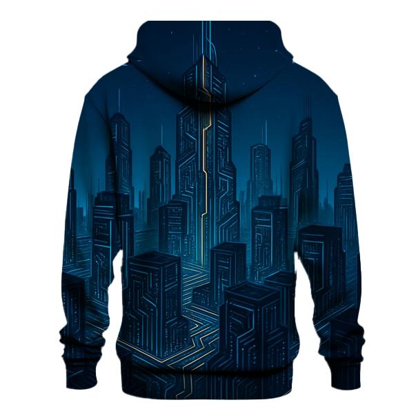 Celestial Circuit City graphic hoodies