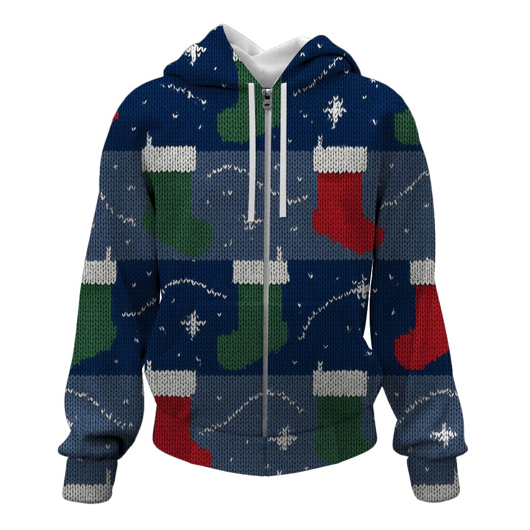 Star Trail Stocking Ladder Design heavyweight hoodies