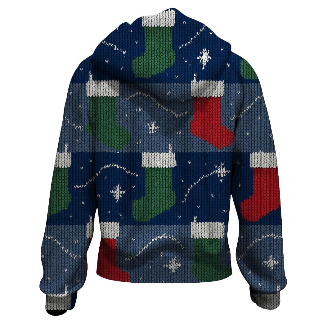 Star Trail Stocking Ladder Design heavyweight hoodies