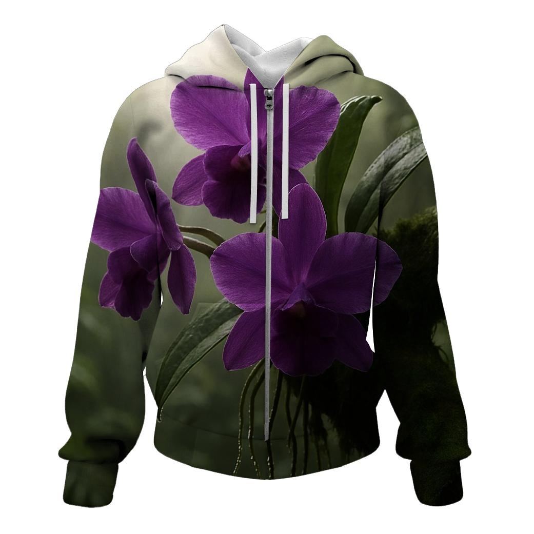 Wild Orchid Cluster In Cloud Forest hoodies fashion