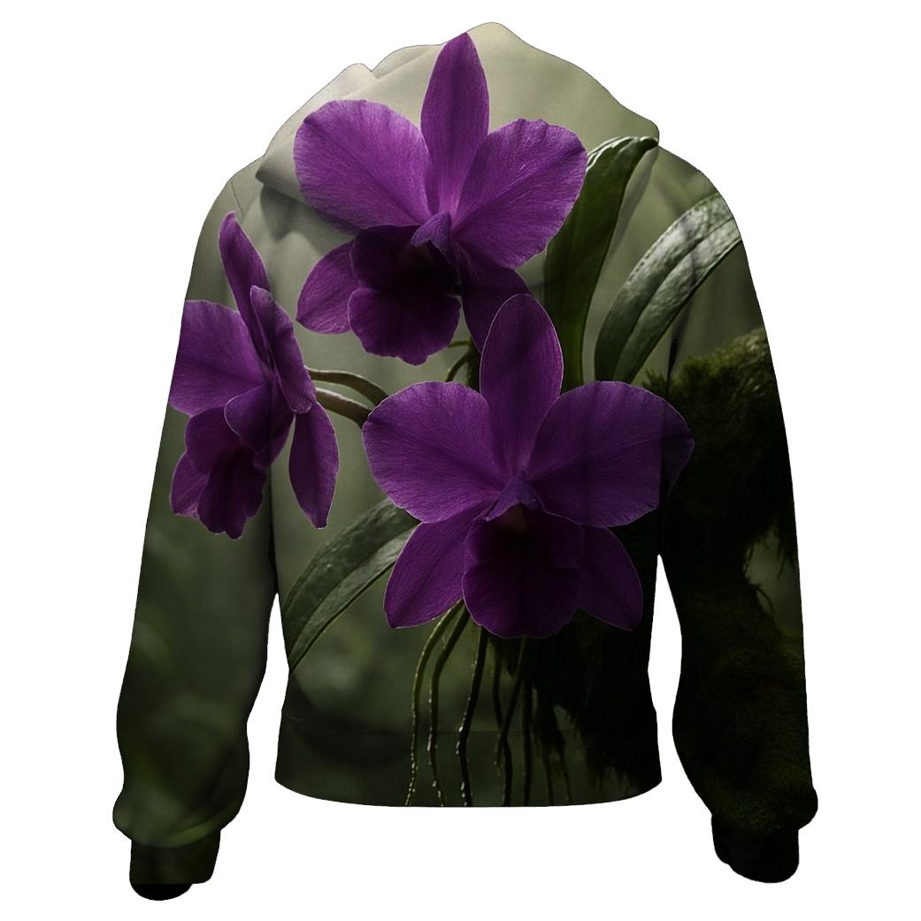 Wild Orchid Cluster In Cloud Forest hoodies fashion
