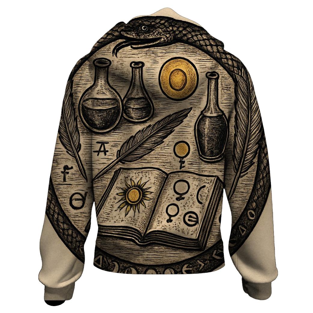 Alchemical Lab Ouroboros graphic hoodies