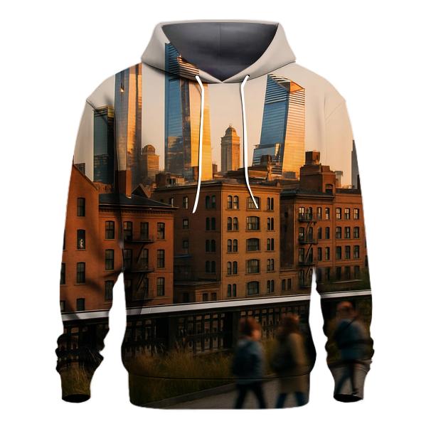 Chelsea High Line Overlook At Golden Hour zip-up hoodies