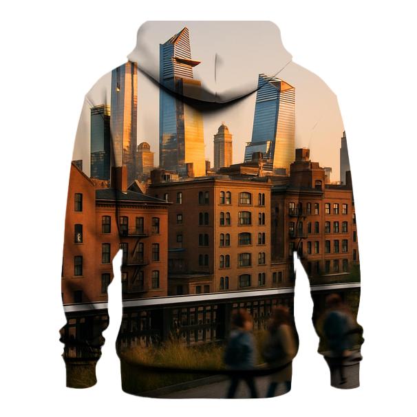 Chelsea High Line Overlook At Golden Hour zip-up hoodies