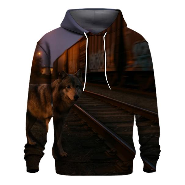 Urban Edge Wolf At Rail Yard lightweight hoodies