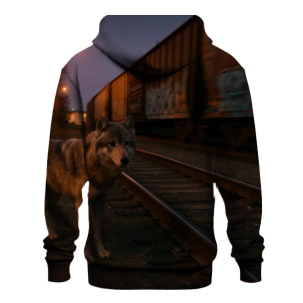 Urban Edge Wolf At Rail Yard lightweight hoodies