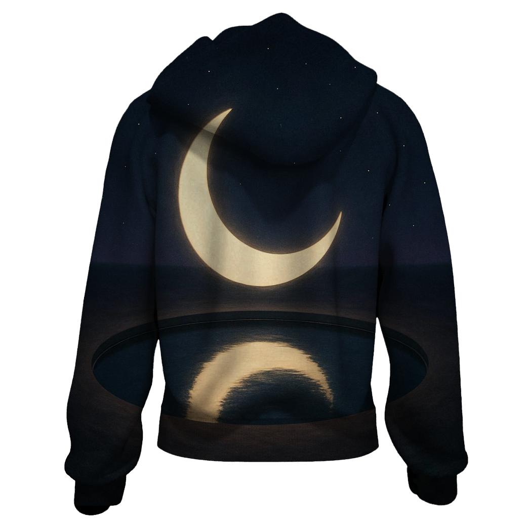 Moonlit Reflection Pool graphic hoodies
