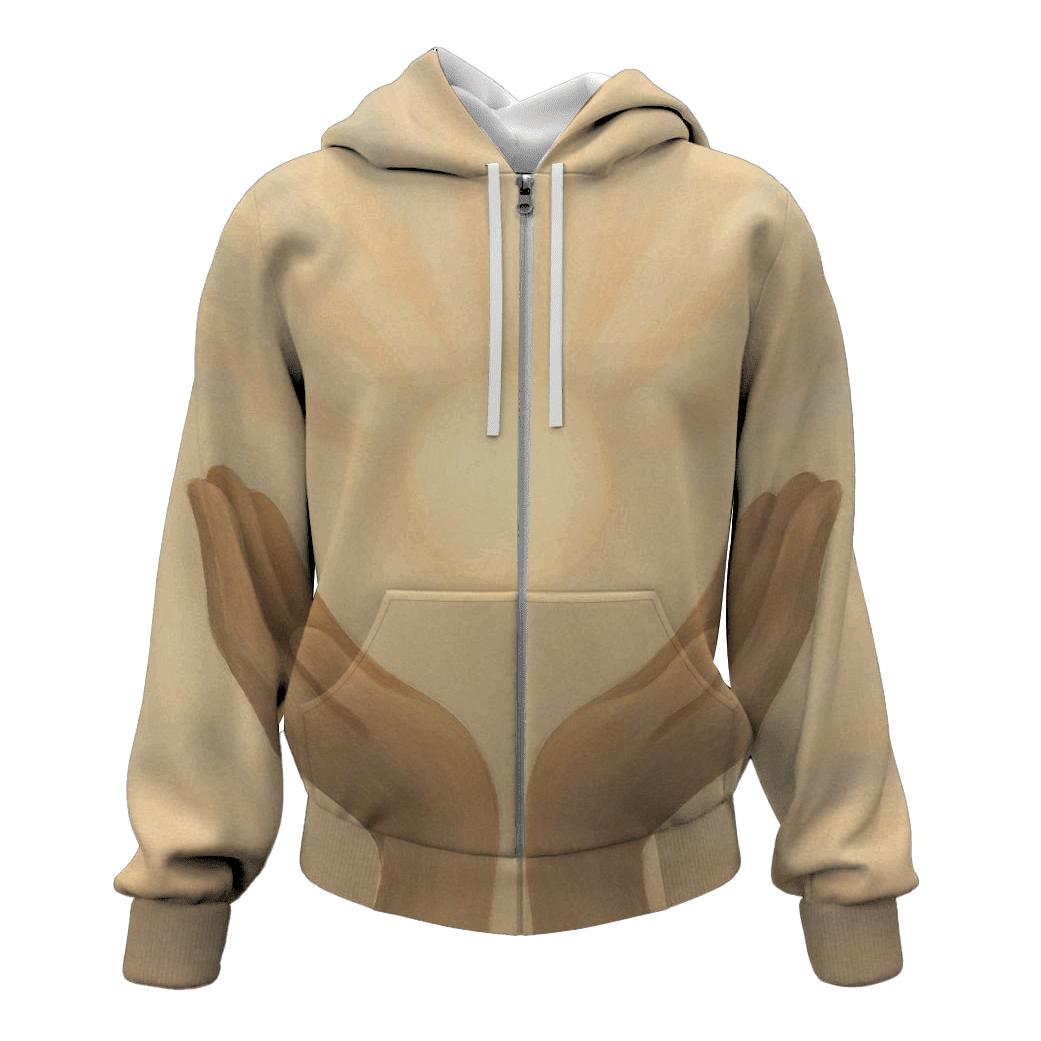 Hands Offering Dawn Light zip-up hoodies