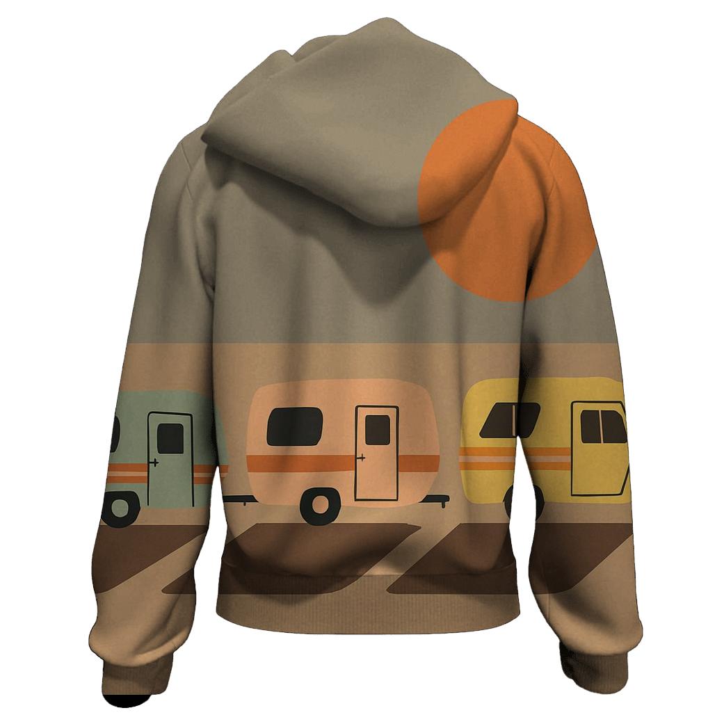 Vintage Caravan Parade zip-up hoodies