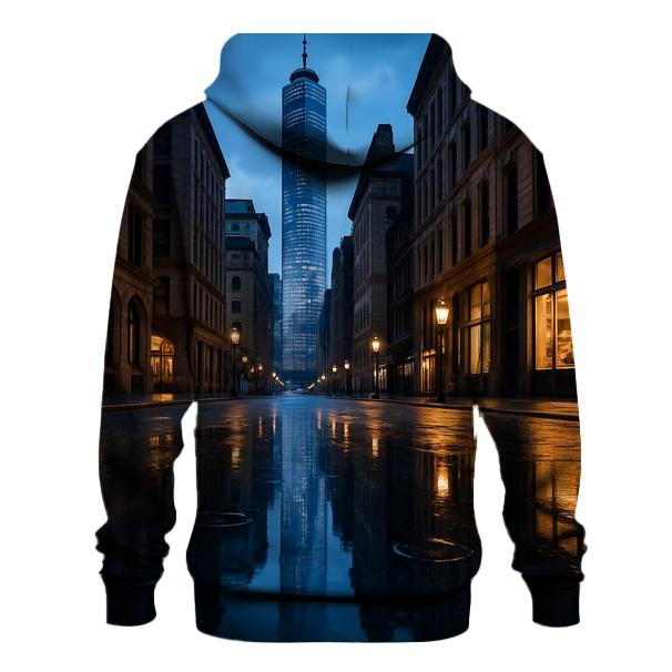 Financial District Reflections After Rain lightweight hoodies