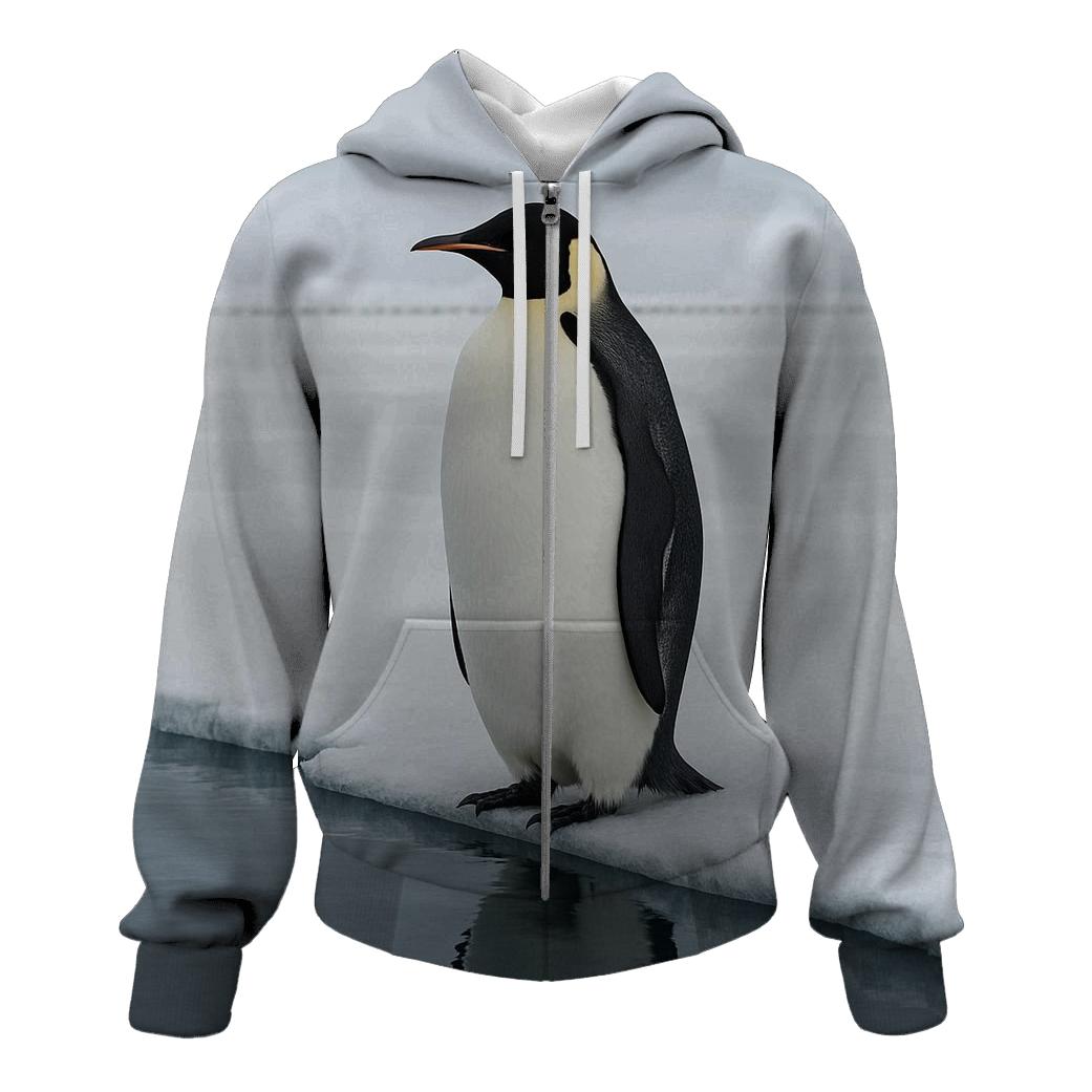 Ice Flow Sentinel Emperor Penguin hoodies fashion