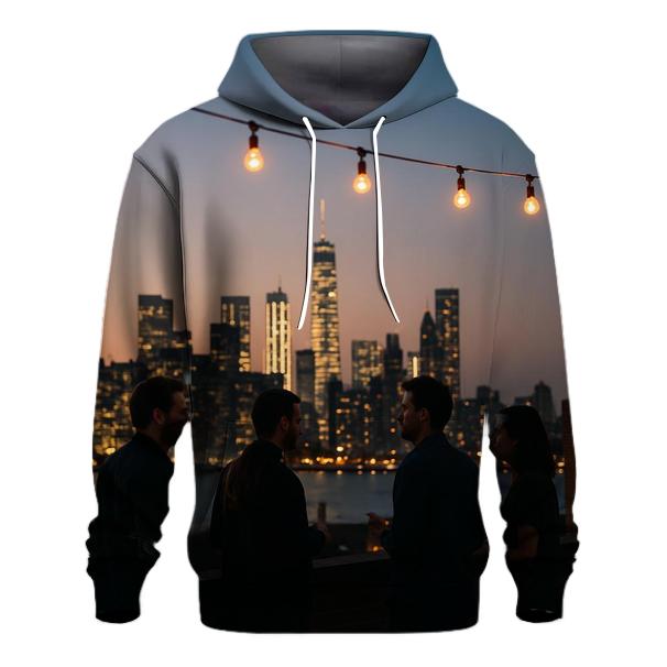 Brooklyn Brownstone Rooftop Skyline Gathering hoodies fashion