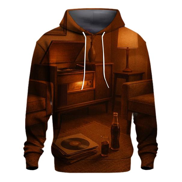 Rustic Vinyl Record Listening Night designer hoodies