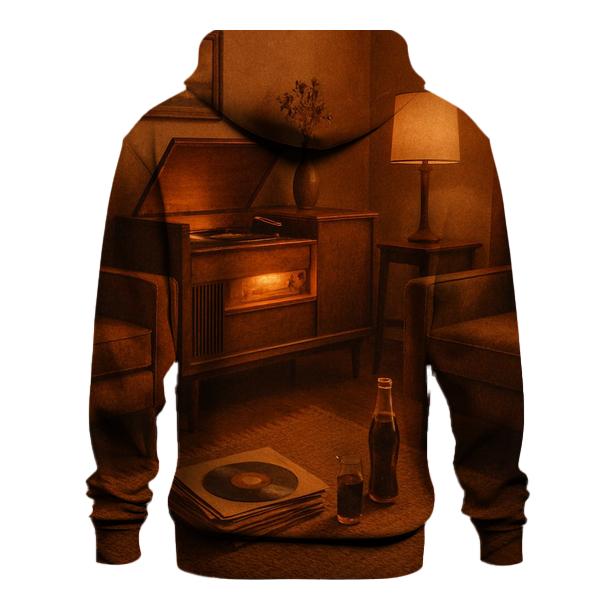 Rustic Vinyl Record Listening Night designer hoodies