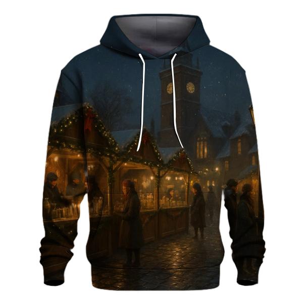 Twinkling Village Christmas Market designer hoodies