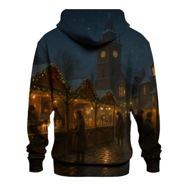 Twinkling Village Christmas Market designer hoodies