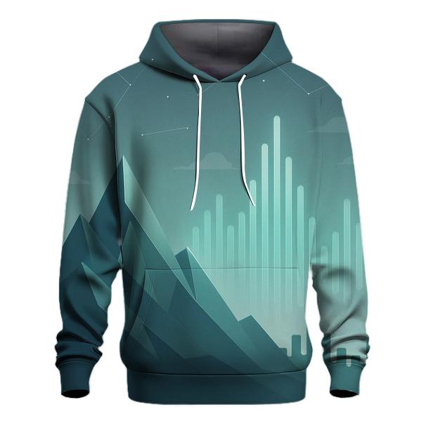 Geometric Mountain Sound Waves hoodies fashion
