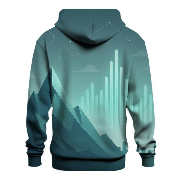 Geometric Mountain Sound Waves hoodies fashion