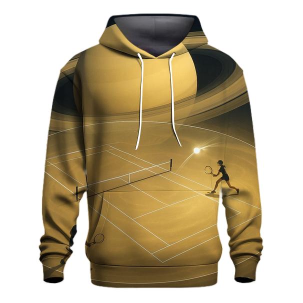Saturn Rings Tennis Rally graphic hoodies