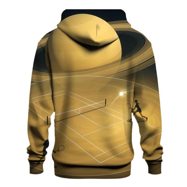 Saturn Rings Tennis Rally graphic hoodies