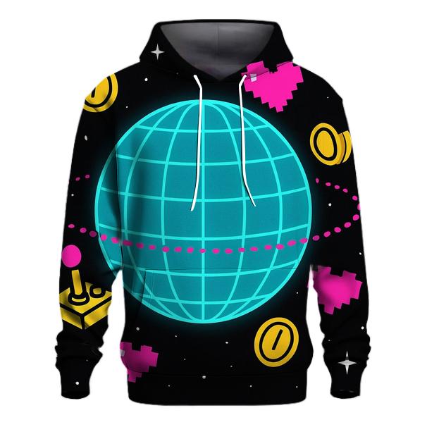 Arcade Grid Planet premium hoodies