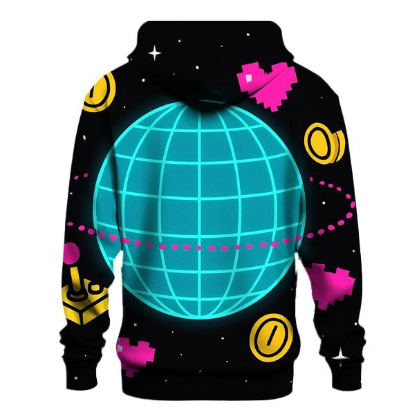 Arcade Grid Planet premium hoodies
