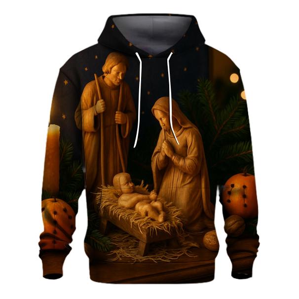 Quiet Night Of The Nativity Scene zip-up hoodies