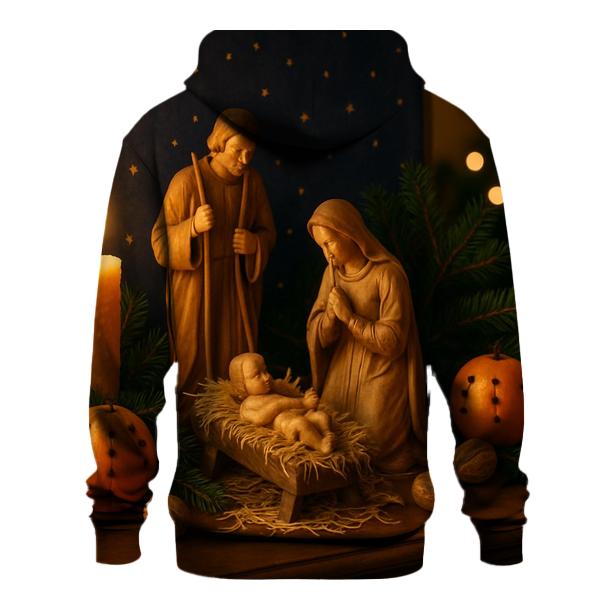 Quiet Night Of The Nativity Scene zip-up hoodies