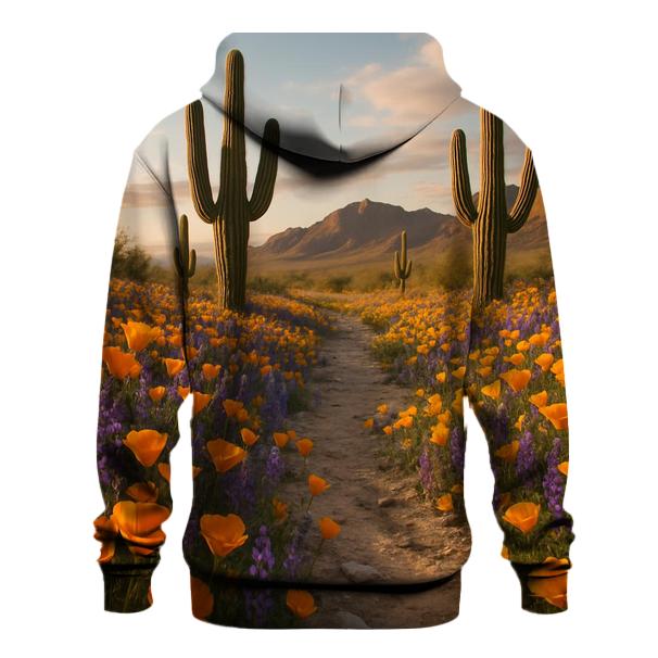 Desert Bloom Saguaro And Wildflowers heavyweight hoodies