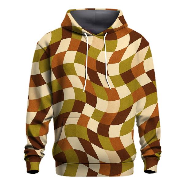 Groovy Checkerboard Waves heavyweight hoodies