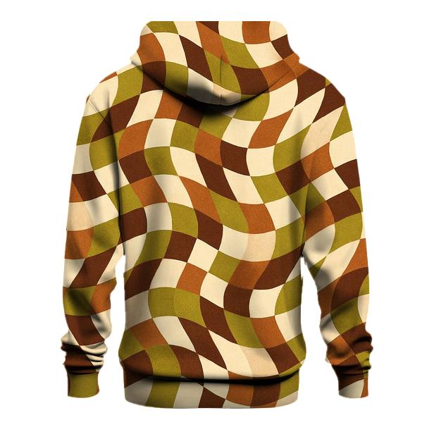 Groovy Checkerboard Waves heavyweight hoodies