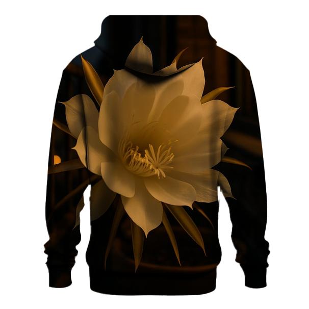 Night Blooming Cereus On City Balcony premium hoodies