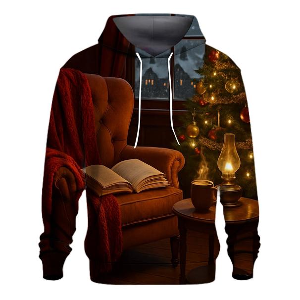 Cozy Reading Nook On Christmas Eve premium hoodies