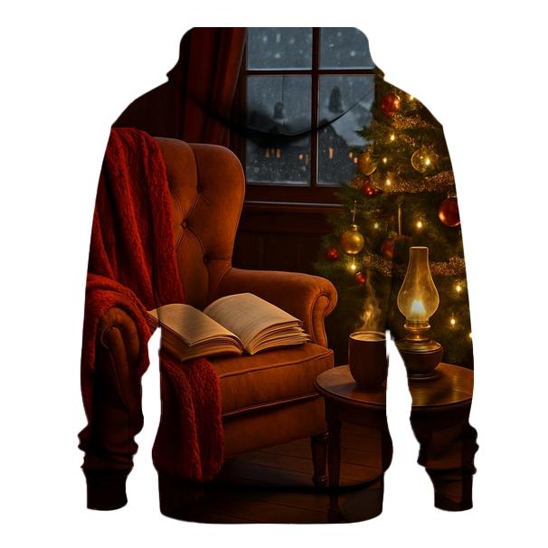 Cozy Reading Nook On Christmas Eve premium hoodies