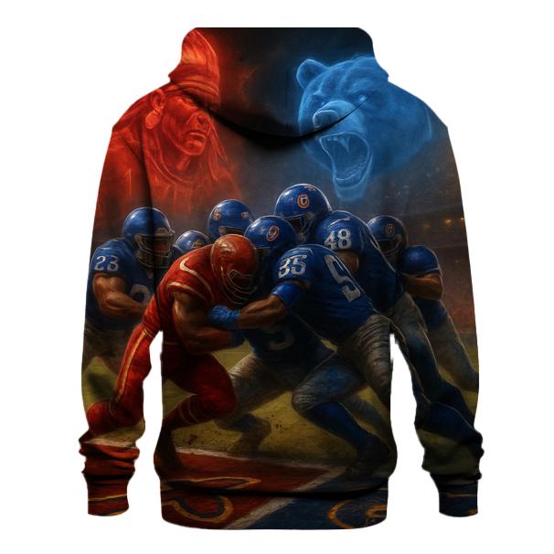 Goal Line Stand Of The Tomahawk Bear zip-up hoodies