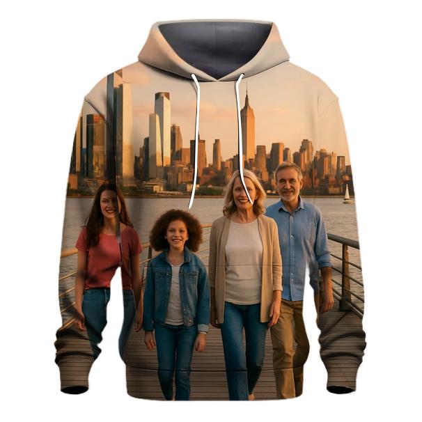 Hudson River Pier Family Skyline Stroll hoodie trends
