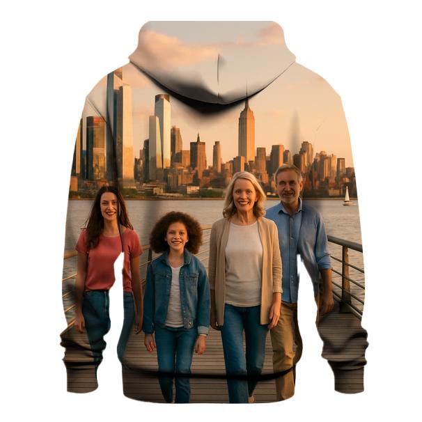 Hudson River Pier Family Skyline Stroll hoodie trends