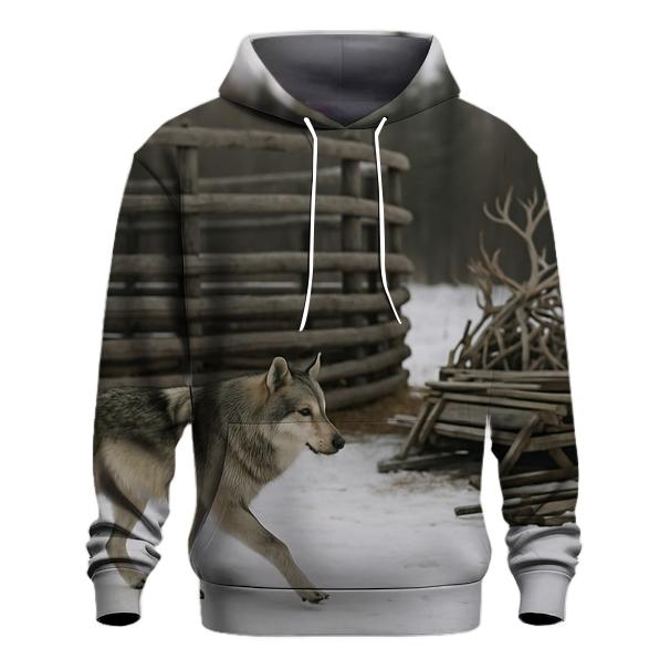 Wolf Passing Traditional Reindeer Corral hoodies fashion