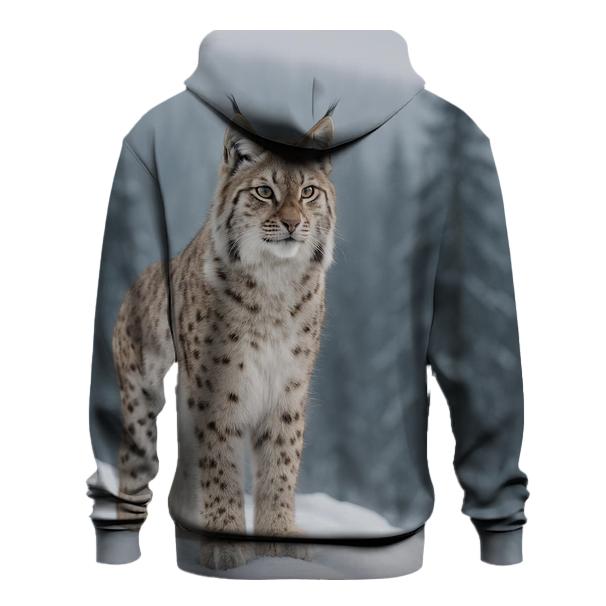 Glacial Watch Lynx On Snow Ridge zip-up hoodies