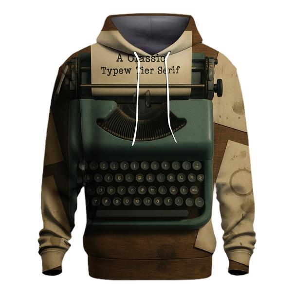 Retro Typewriter Writers Desk heavyweight hoodies