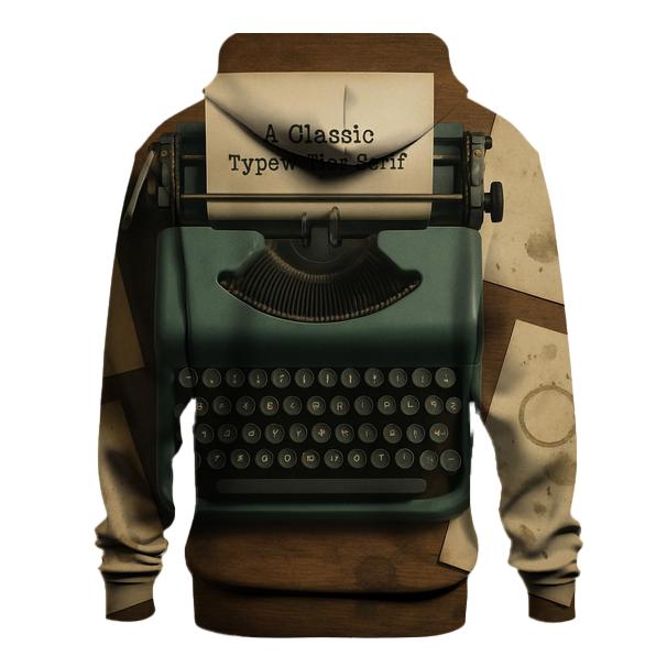 Retro Typewriter Writers Desk heavyweight hoodies