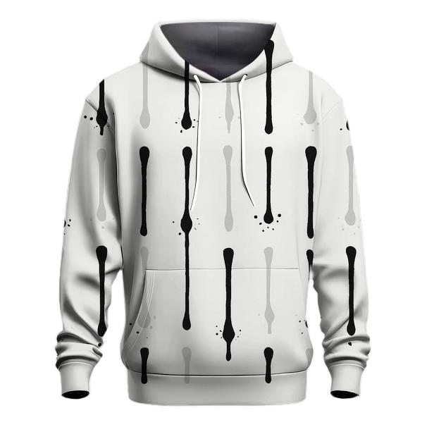 Monochrome Drip Grid hoodies fashion